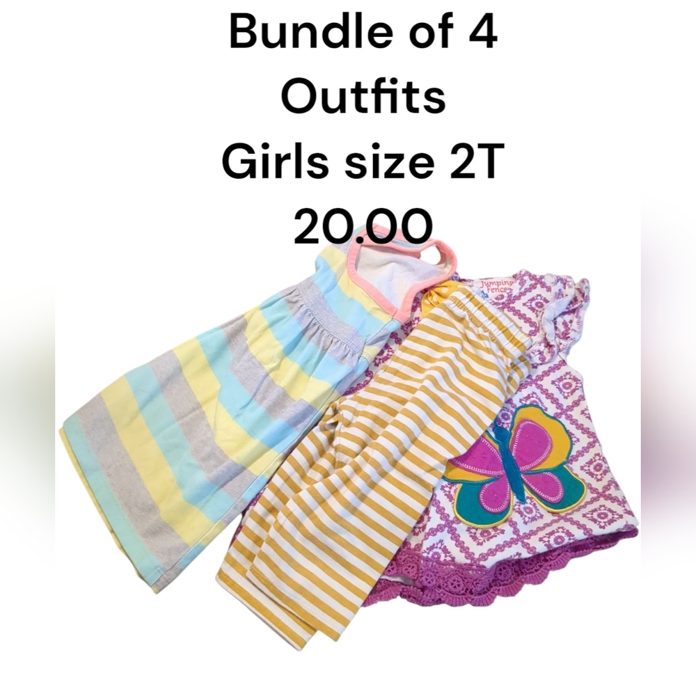Bundle Of 4 Girls Outfits Size 2T